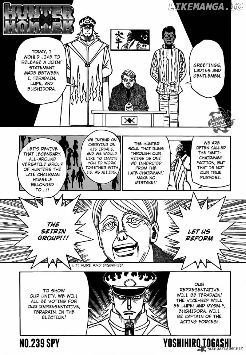 Hunter x Hunter, Chapter 329 image 01
